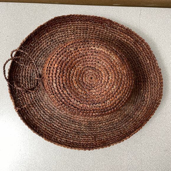 Corroboree Straw Hat Brown Tie Braided Bow Australian Packable One Size - Picture 6 of 8